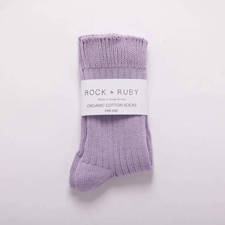 Agnes Organic Cotton Socks in Mauve