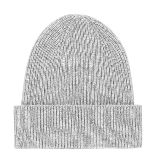 Cashmere Beanie Hat in Grey
