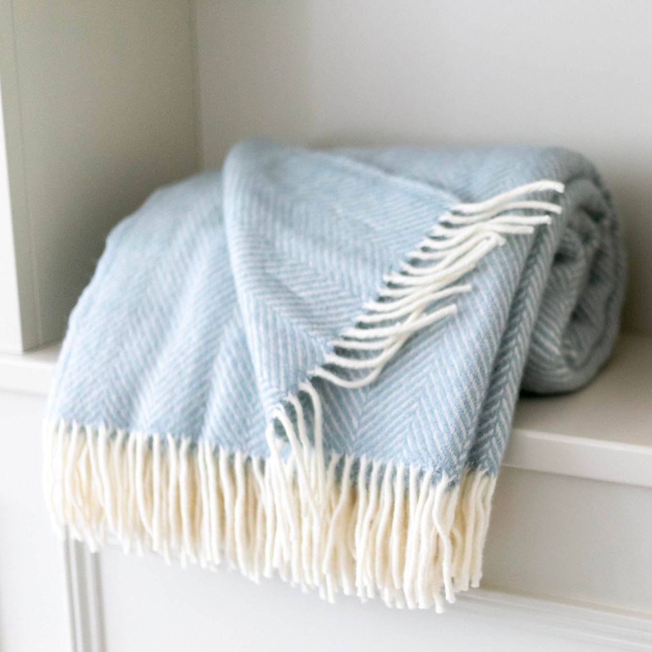 Duck Egg Wool Throw