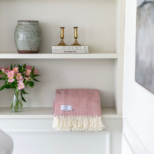 Dusky Pink Wool Blanket