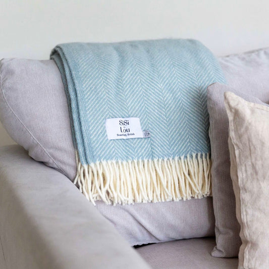 Duck Egg Wool Throw