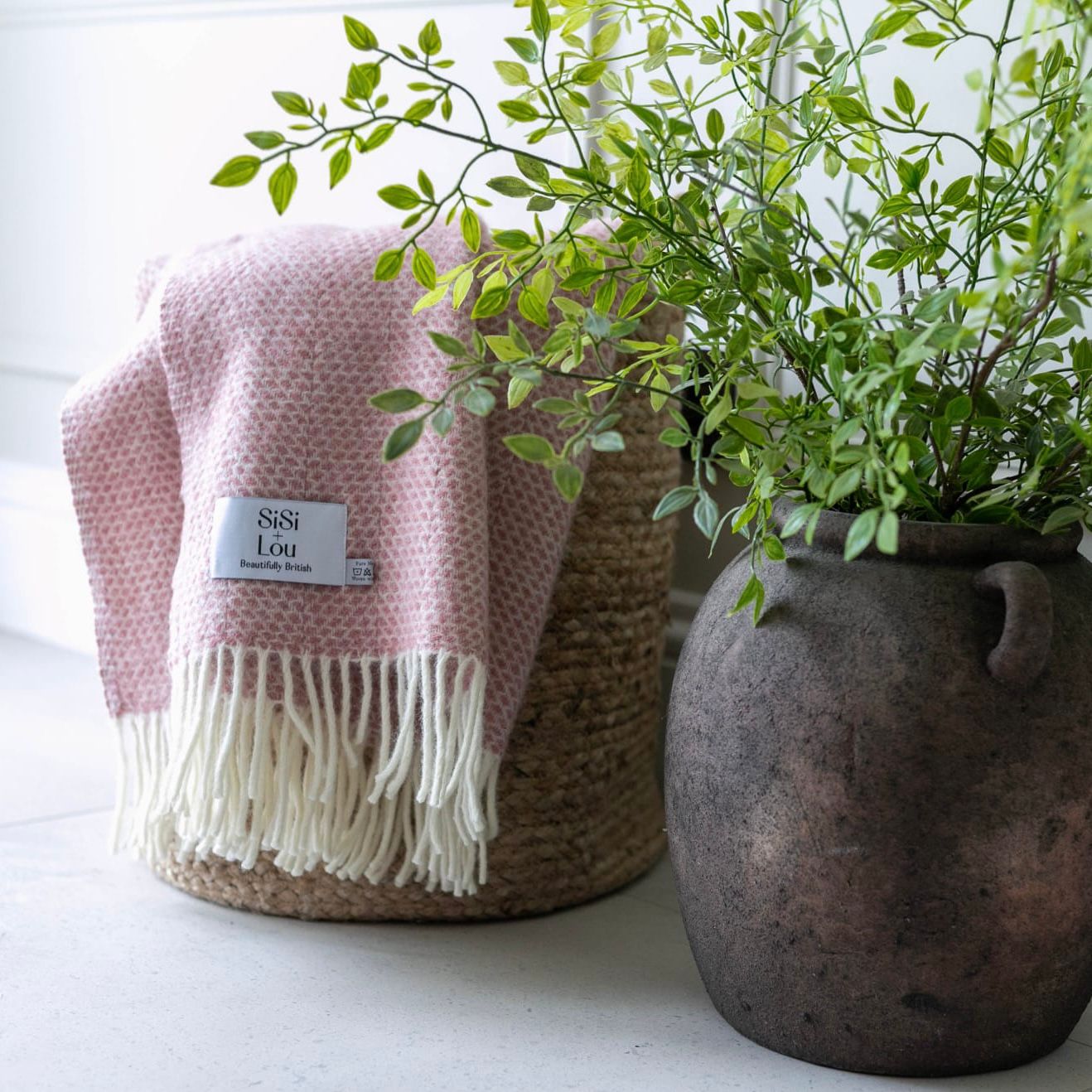 Dusky Pink Wool Blanket