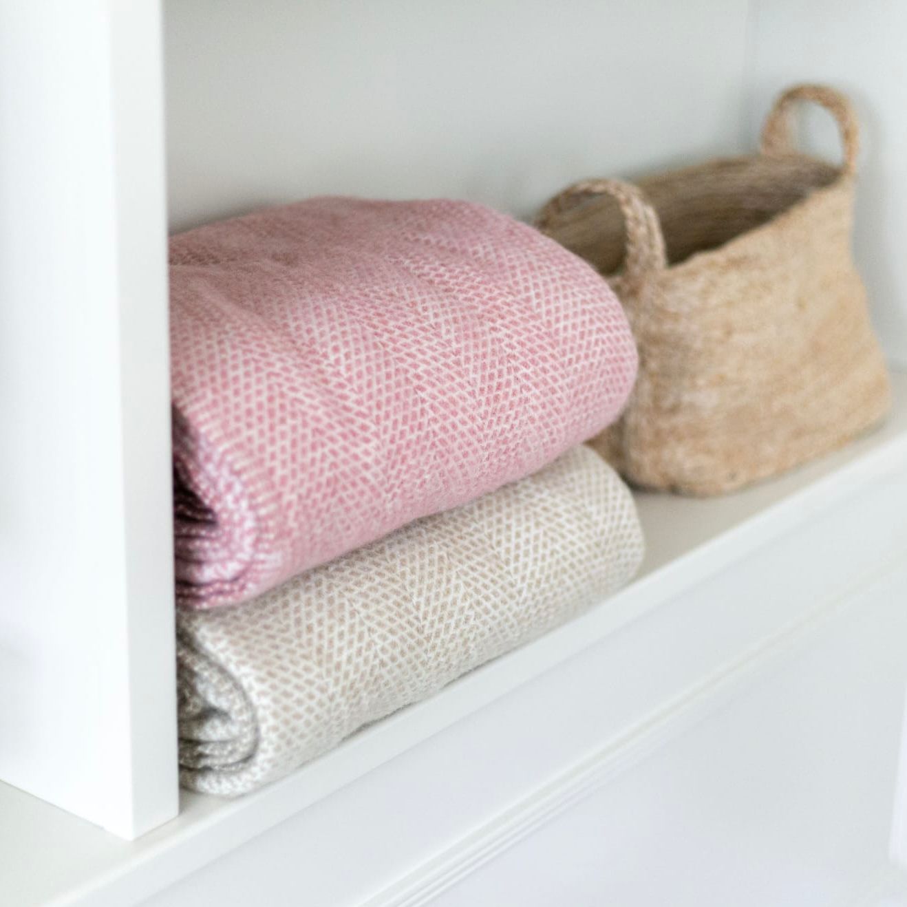 Dusky Pink Wool Blanket