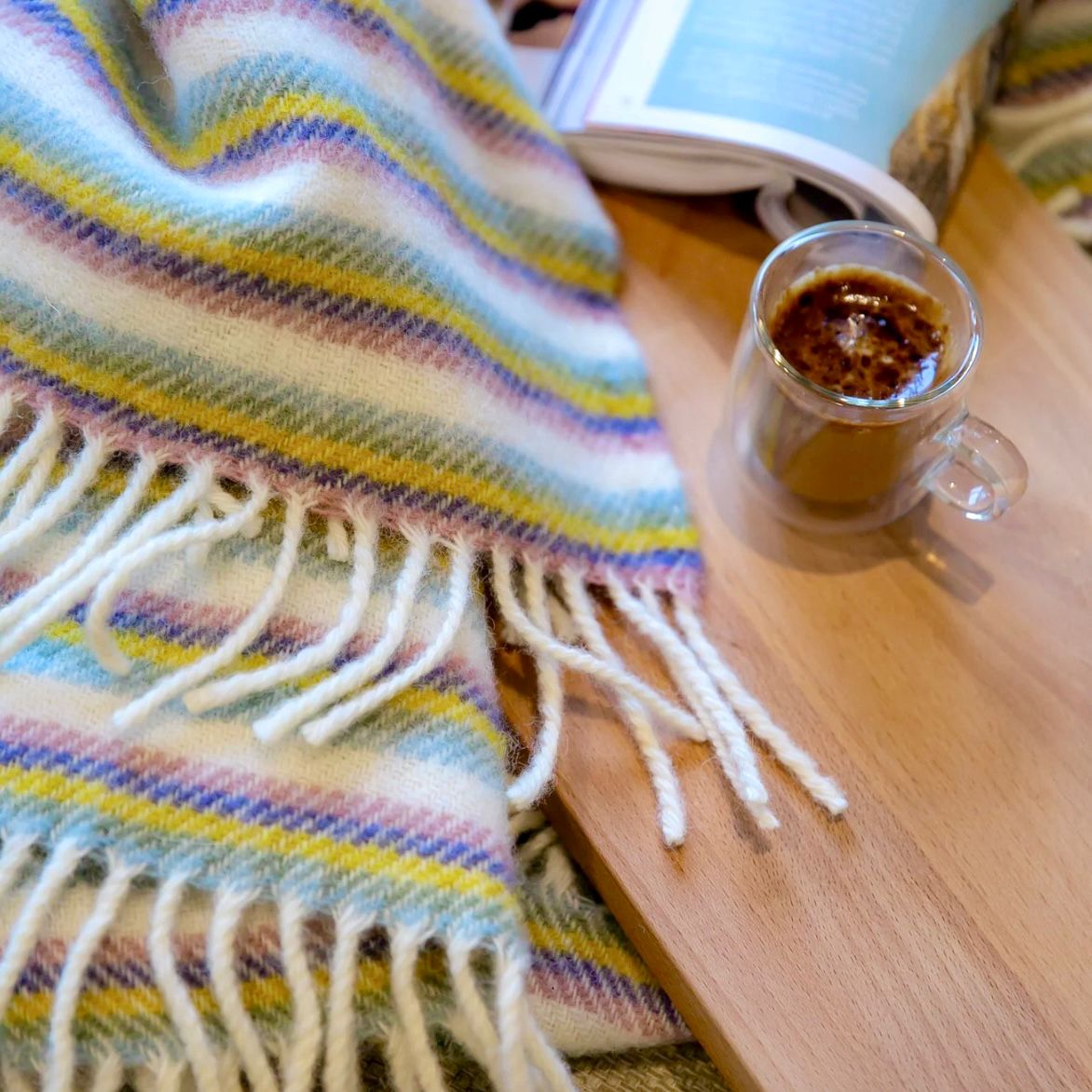 Stripe Sunset Wool Blanket
